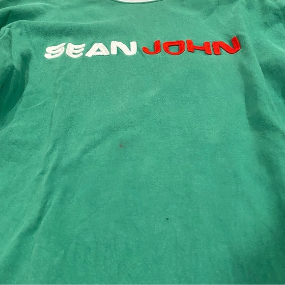 Y2K Sean John Green and Red HipHop Oversized T-Shirt ! - Picture 2 of 6